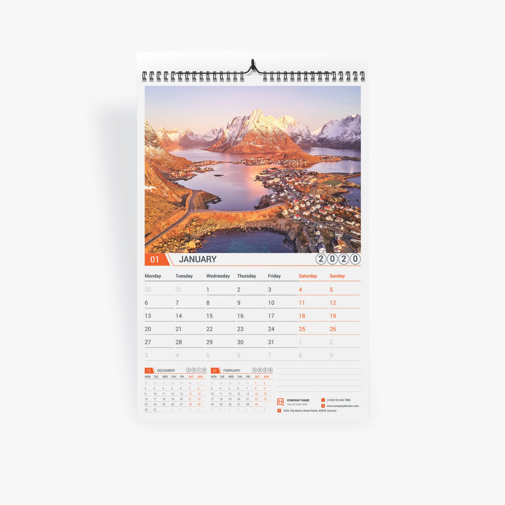 Kalender Dinding Offset AC230 gsm Uk. 36x52 cm 