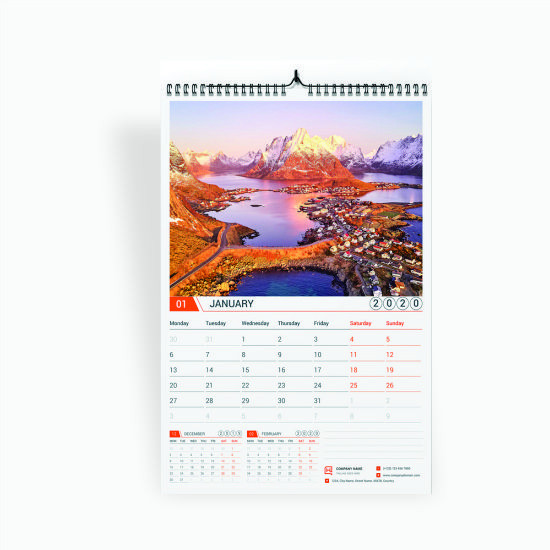 Kalender Dinding Offset AC230 gsm Uk. 36x52 cm 