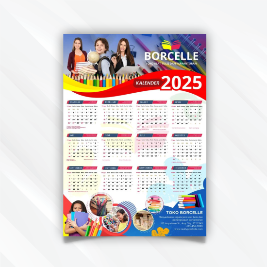 Kalender Dinding 31x48 Ap120 Laser Tanpa Min. Order