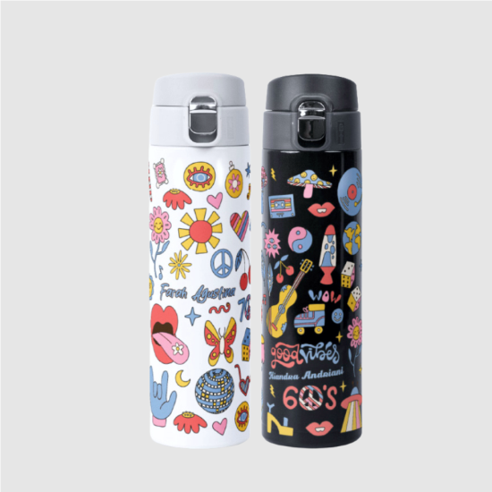 Tumbler Push Lock 450ml (Marking/Grafir)