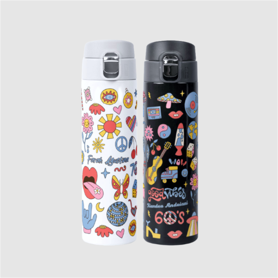 Tumbler Push Lock 450ml (Marking/Grafir)