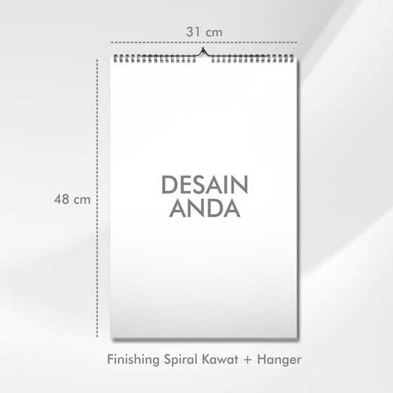 Kalender Dinding 32x48cm Art Paper 120gsm Tanpa Min. Order