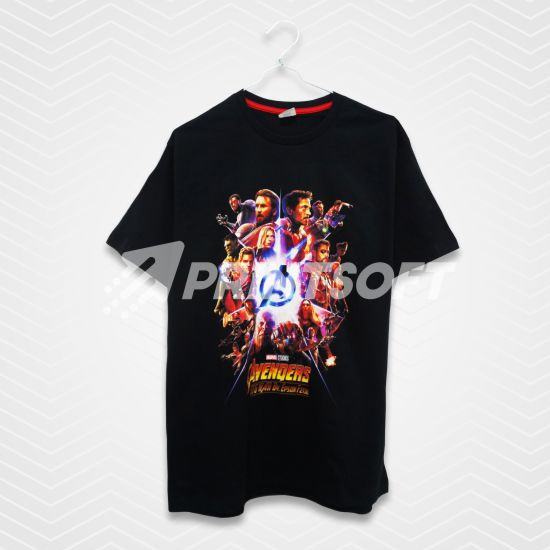 Print Kaos Hitam DTG A4