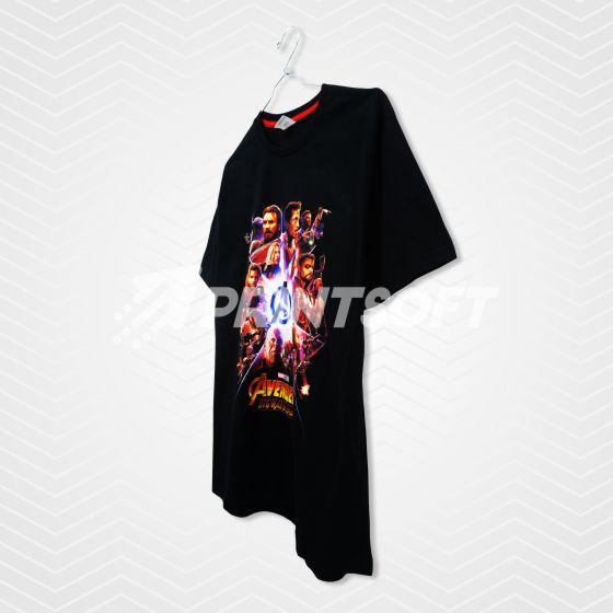 Print Kaos Hitam DTG A4